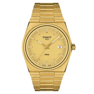 TISSOT PRX T1374103302100 GOLD STAINLESS STEEL MEN WATCH