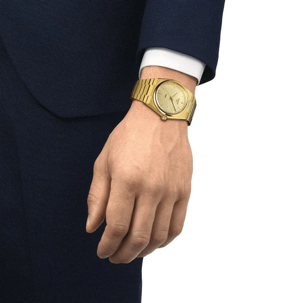 TISSOT PRX T1374103302100 GOLD STAINLESS STEEL MEN WATCH