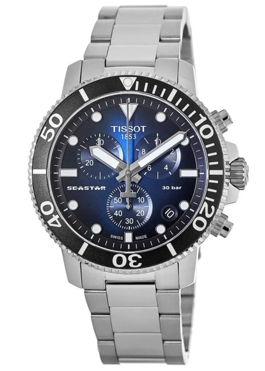 Tissot Seastar 1000 Chronograph Blue Dial Steel Men's Watch T120.417.11.041.01