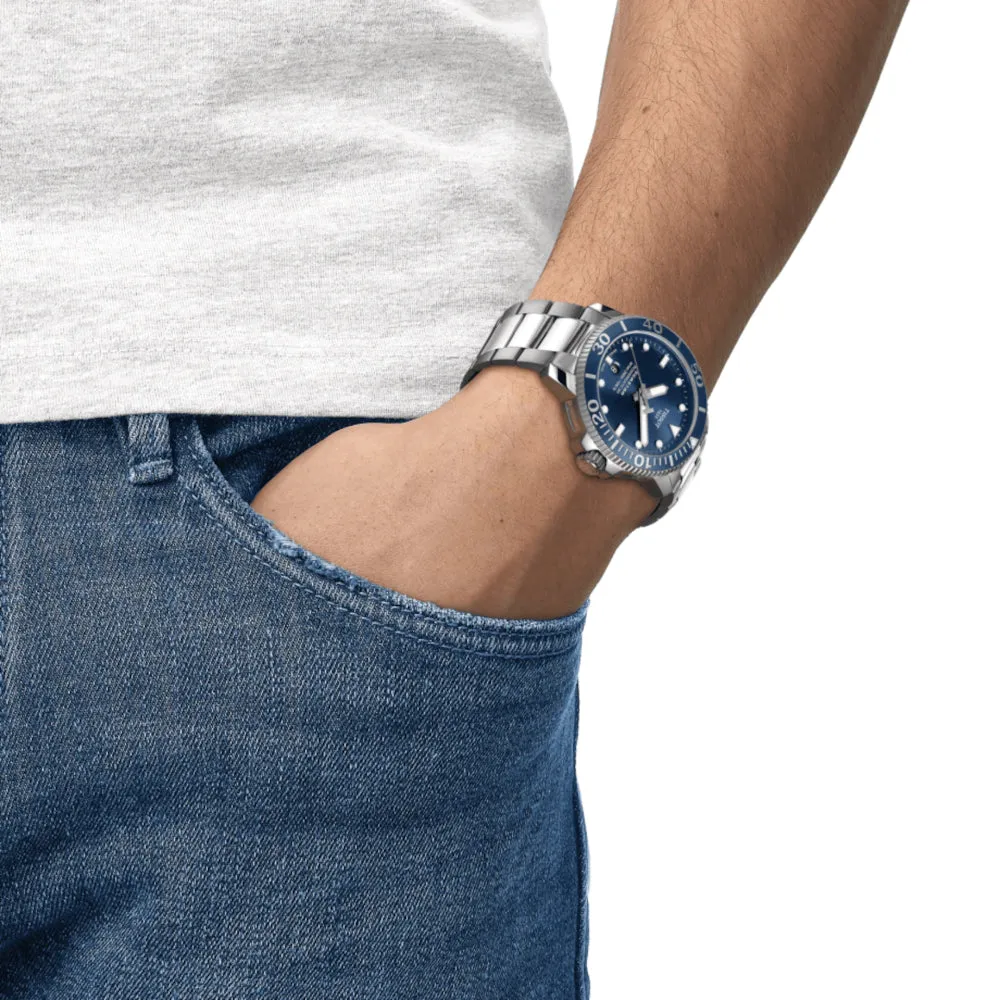 Tissot Seastar 43mm 1000 Powermatic 80 Steel/Blue Dial