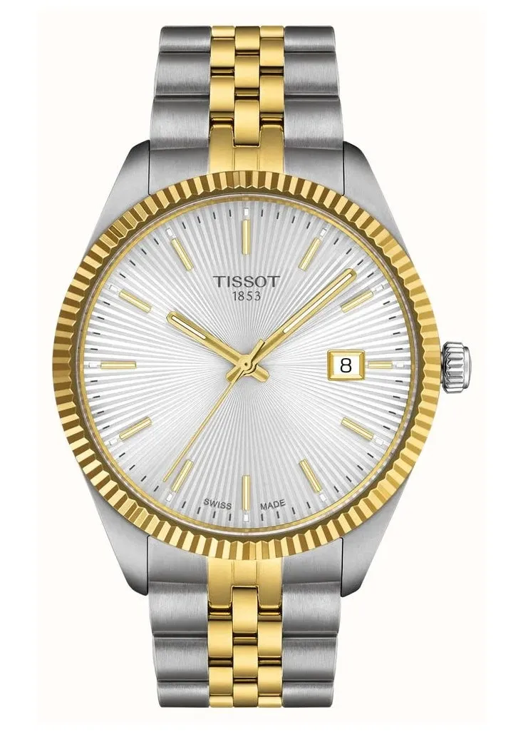 TISSOT SWISS BALLADE SILVER DIAL GOLD TWO-TONE BRACELET T156-410-22-031-00