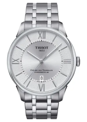 TISSOT SWISS CHEMIN DES TOURELLES POWERMATIC 80 SILVER DIAL T139-407-11-038-00