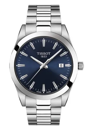 TISSOT SWISS GENTLEMAN T-CLASSIC BLUE DIAL STAINLESS STEEL T127-410-11-041-00