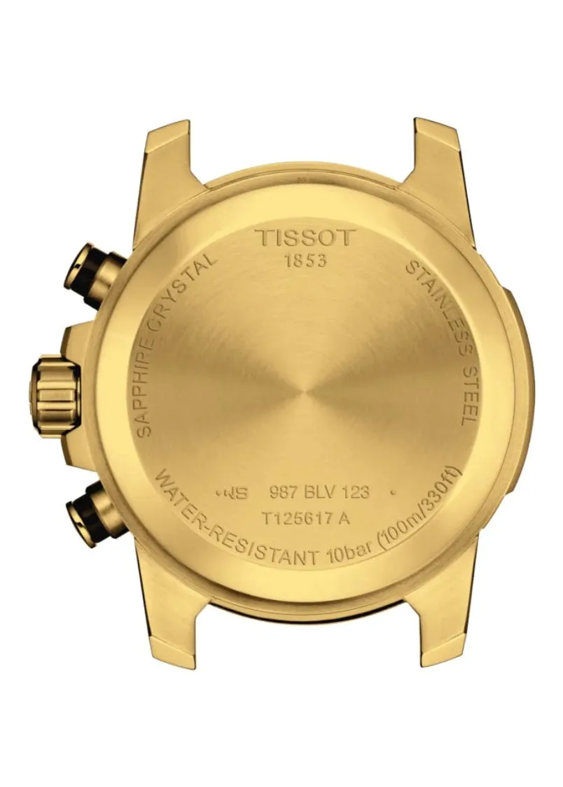 TISSOT SWISS GENTS SUPER SPORT CHRONO BLACK DIAL GOLD T125-617-33-051-01