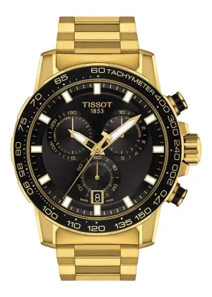 TISSOT SWISS GENTS SUPER SPORT CHRONO BLACK DIAL GOLD T125-617-33-051-01