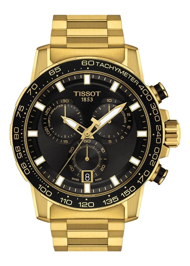 TISSOT SWISS GENTS SUPER SPORT CHRONO BLACK DIAL GOLD T125-617-33-051-01