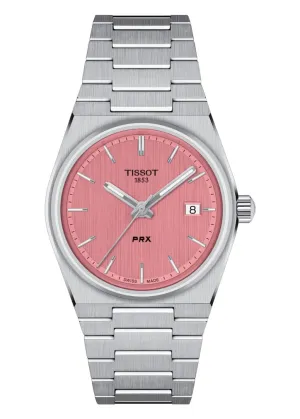 TISSOT SWISS PRX T CLASSIC 35MM PINK DIAL STAINLESS STEEL T137-210-11-331-00