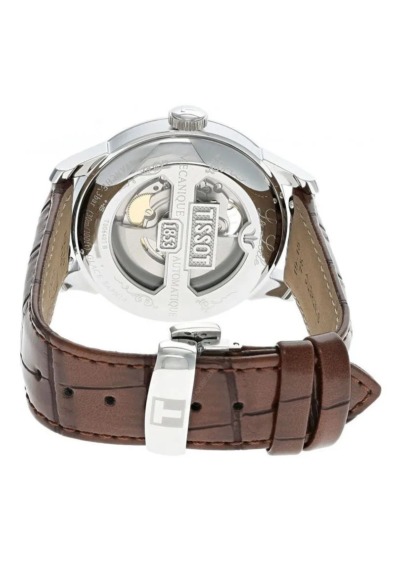 TISSOT SWISS TRADITION OPEN HEART POWERMATIC 80 BROWN BAND T006-407-16-033-01