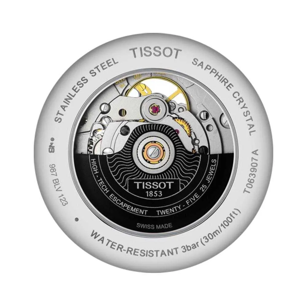 TISSOT T0639071103800 TRADITION POWERMATIC 80 OPEN HEART MEN'S WATCH
