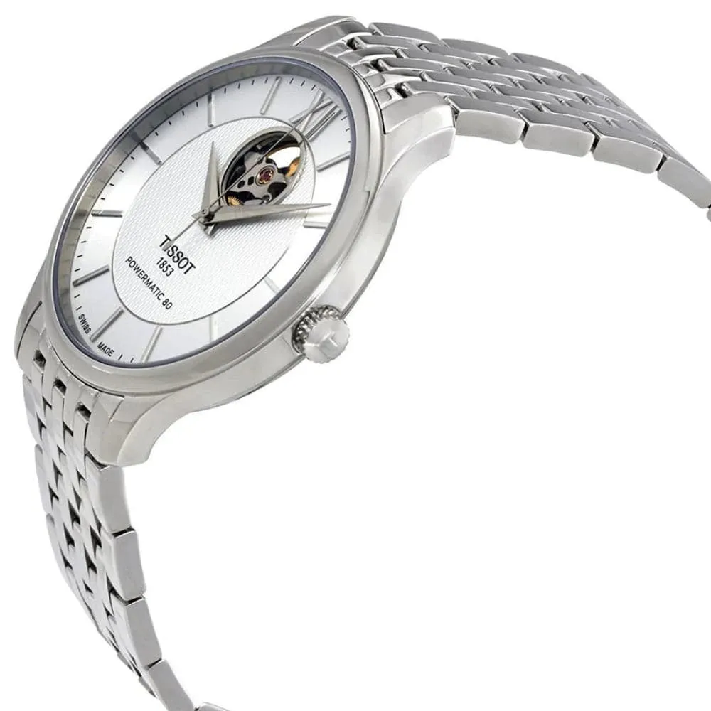 TISSOT T0639071103800 TRADITION POWERMATIC 80 OPEN HEART MEN'S WATCH