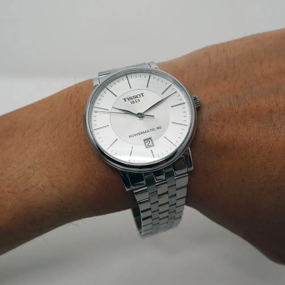 TISSOT T1224071103100 T-CLASSIC CARSON POWERMATIC 80 MEN'S WATCH