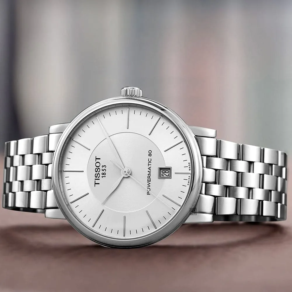 TISSOT T1224071103100 T-CLASSIC CARSON POWERMATIC 80 MEN'S WATCH