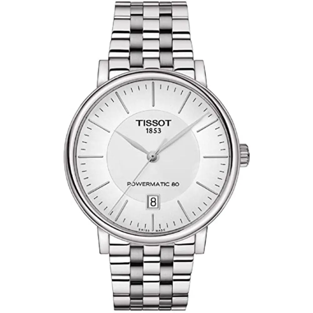 TISSOT T1224071103100 T-CLASSIC CARSON POWERMATIC 80 MEN'S WATCH