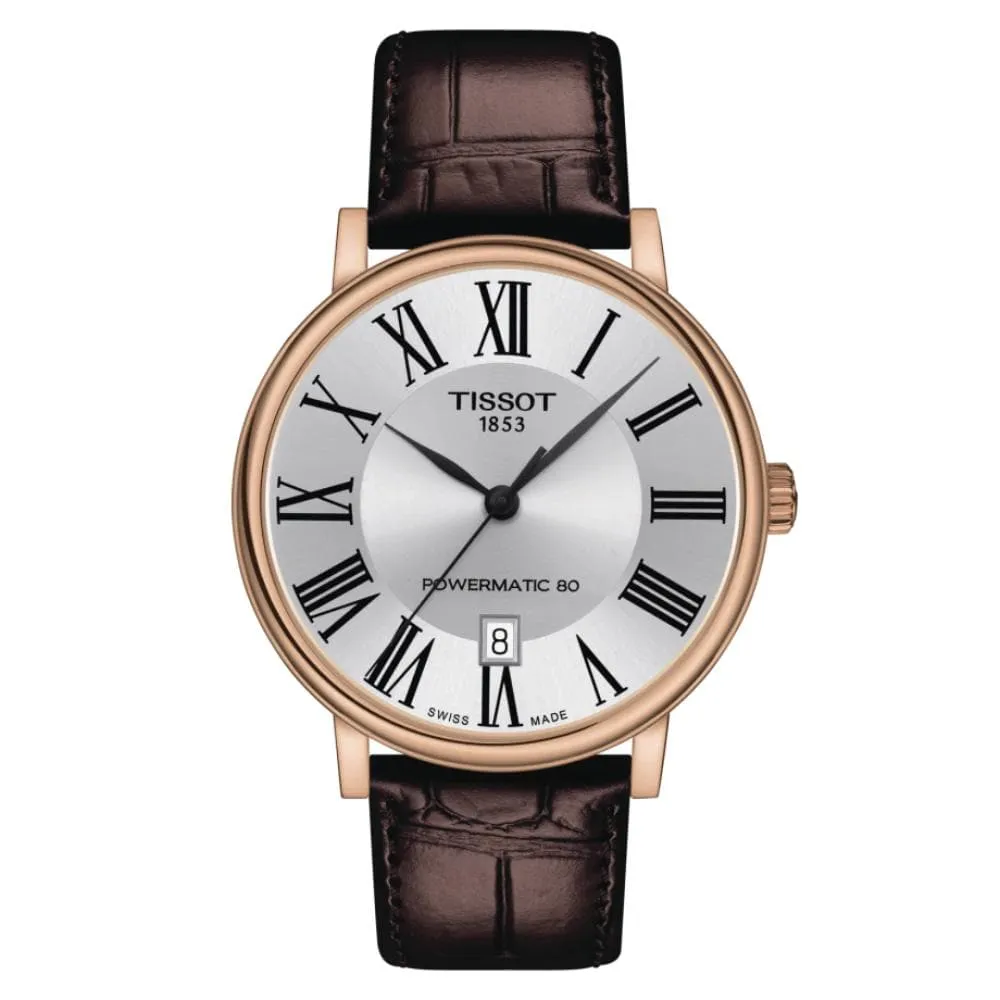 TISSOT T1224073603300 CARSON PREMIUM POWERMATIC 80 MEN'S WATCH
