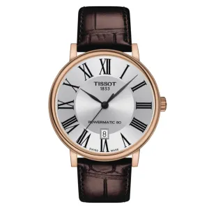 TISSOT T1224073603300 CARSON PREMIUM POWERMATIC 80 MEN'S WATCH