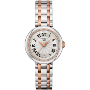 TISSOT T1260102201301 BELLISIMA SMALL SILVER AND ROSE GOLD STAINLESS STEEL WOMEN'S WATCH