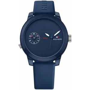Tommy Hilfiger Men's Quartz Watch - Sport Blue Dial Silicone Strap | 1791325