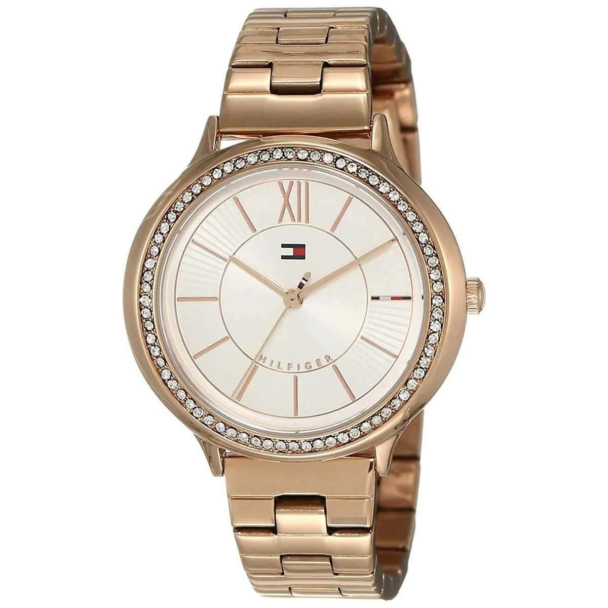 Tommy Hilfiger Women's Quartz Watch - White Dial Rose Gold Steel Bracelet | 1781861