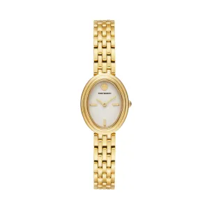 Tory Burch The Oval Gold Tone Analogue Watch TBW6032