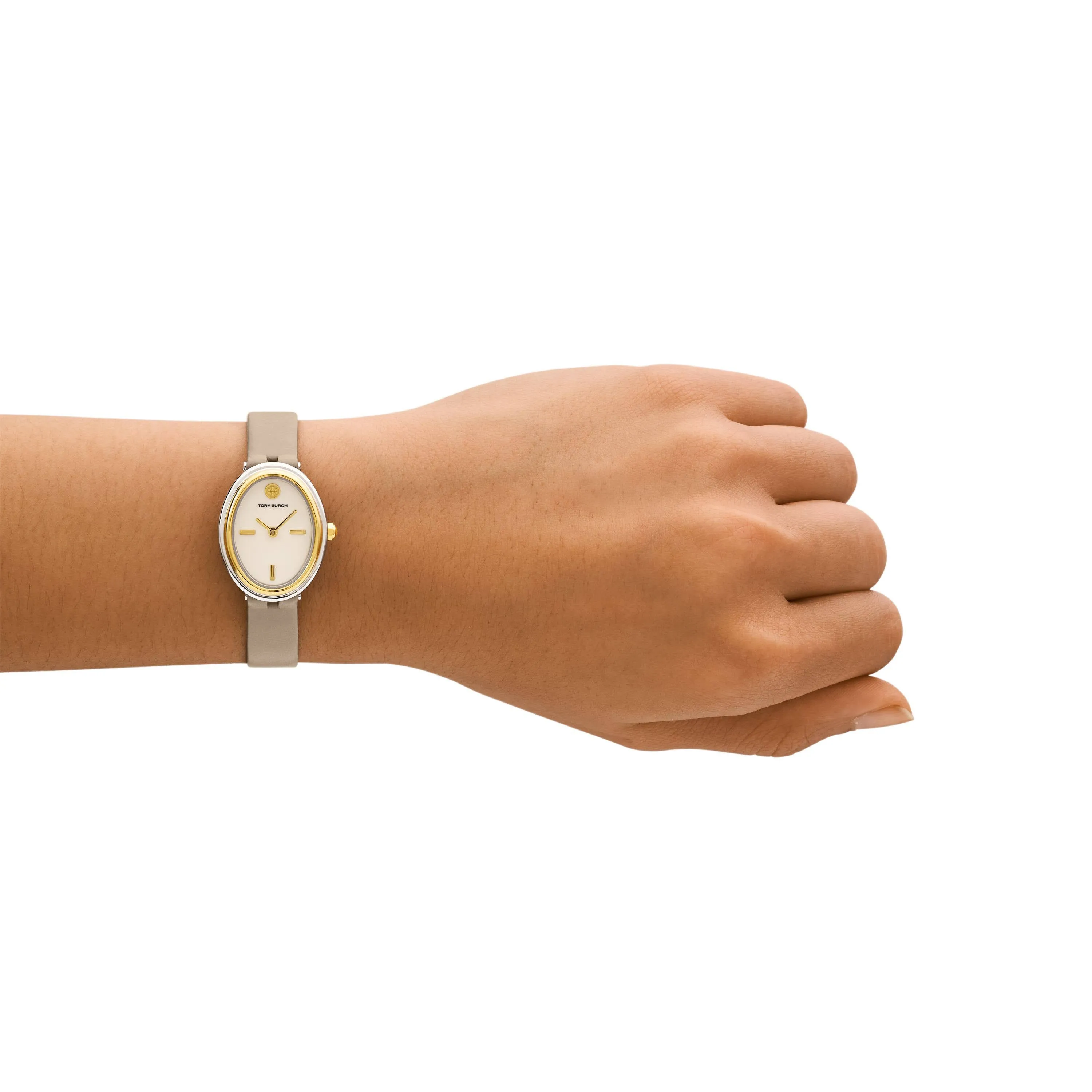 Tory Burch The Oval Gray Analogue Watch TBW6031