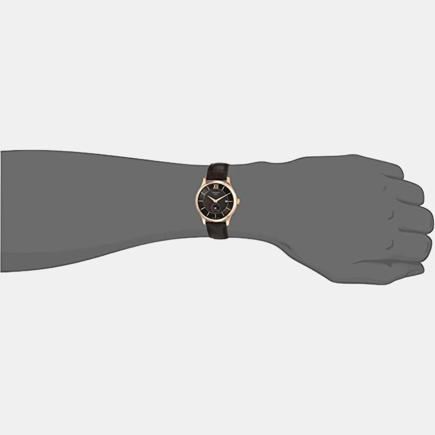 Tradition Men Analog Leather Watch T0634283606800