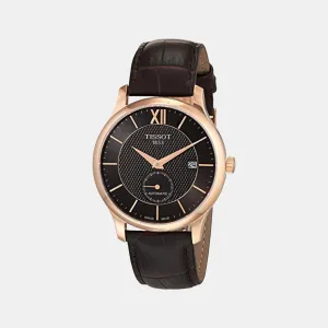 Tradition Men Analog Leather Watch T0634283606800
