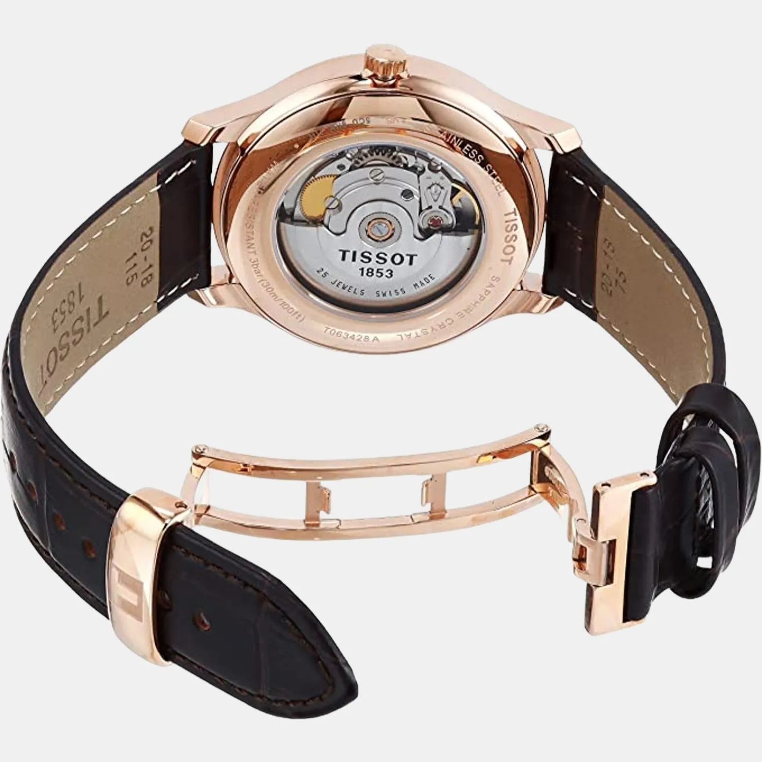 Tradition Men Analog Leather Watch T0634283606800