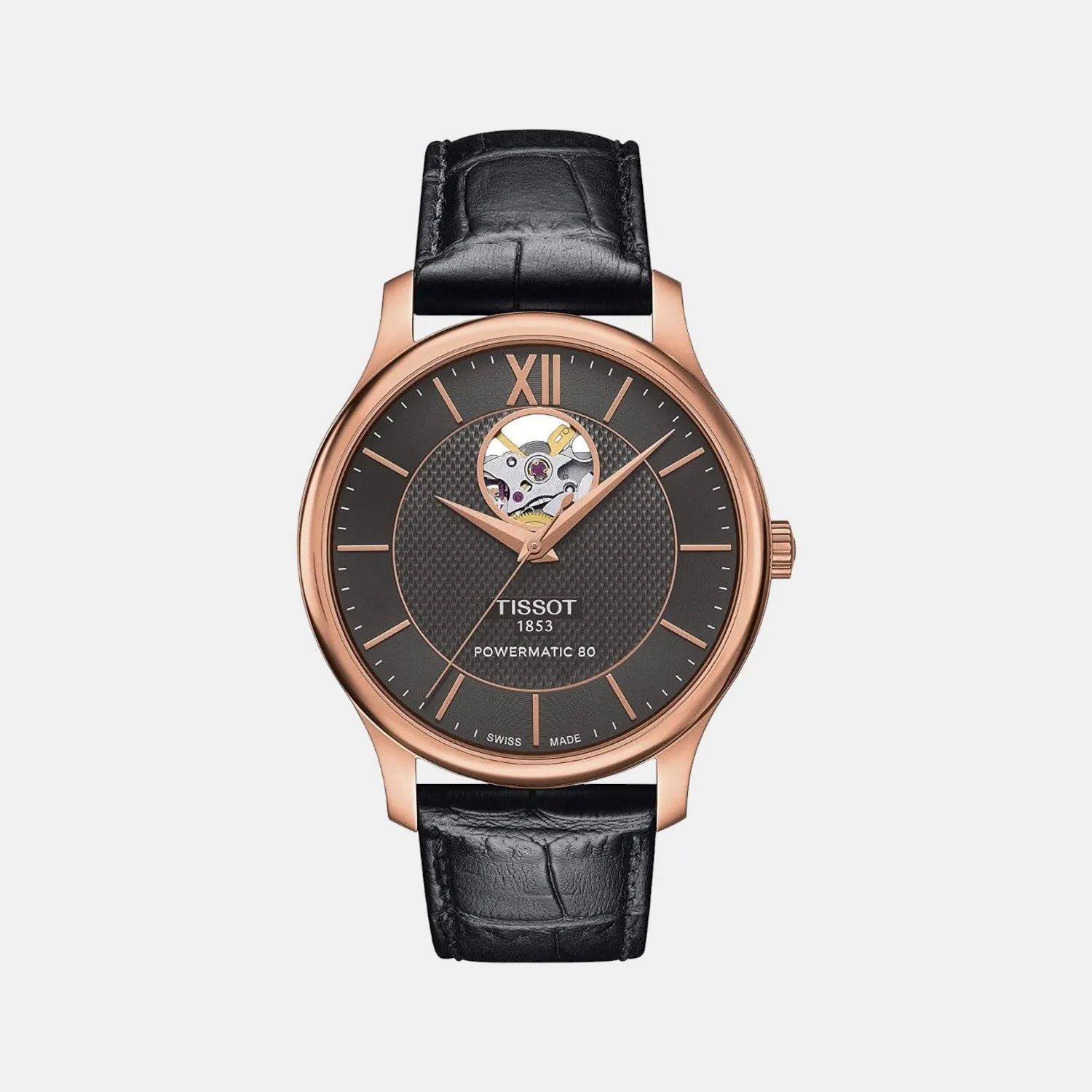Tradition Men Analog Leather Watch T0639073606800