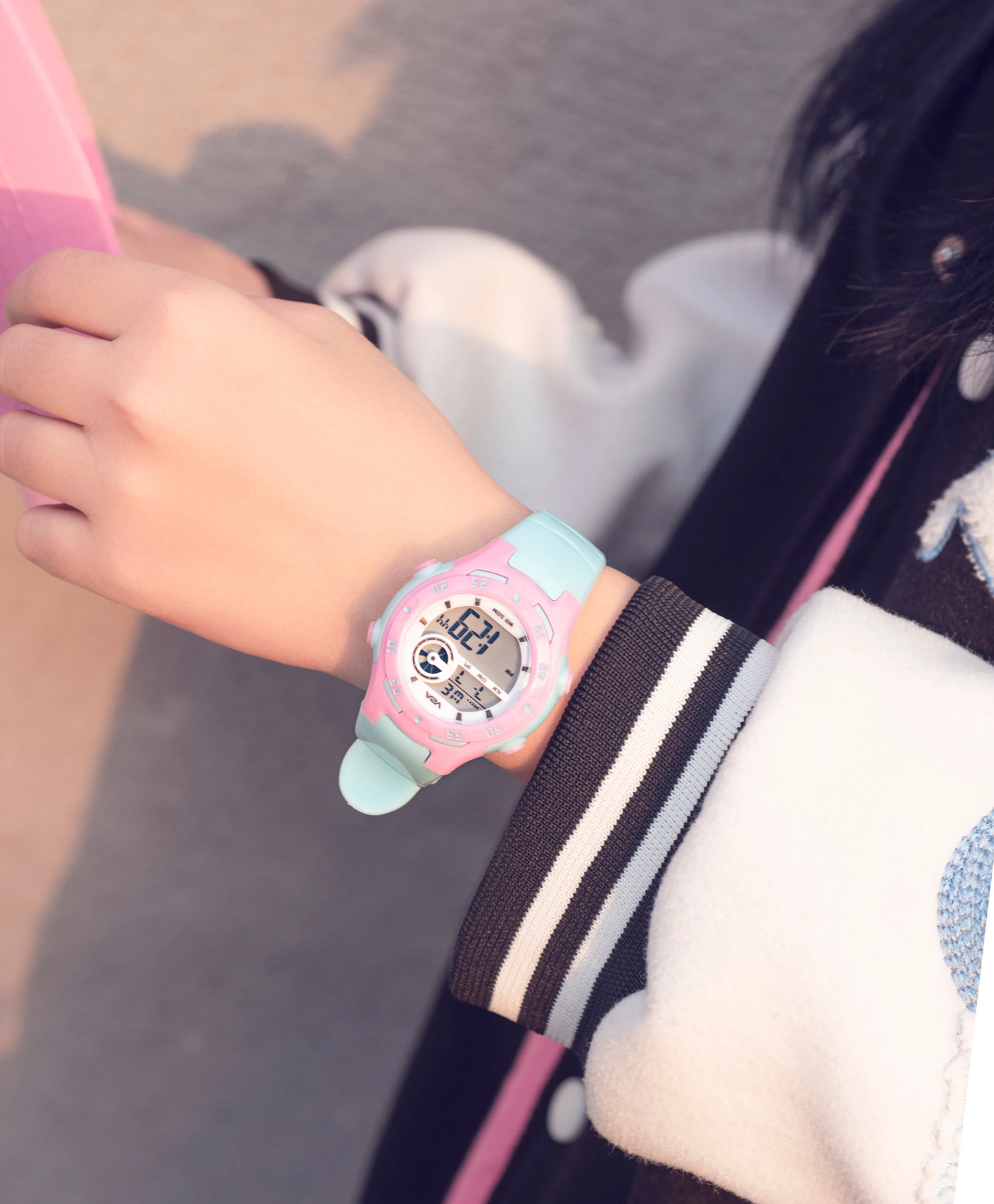 V2A Digital 5ATM Waterproof Kids Sports Watch for Girls