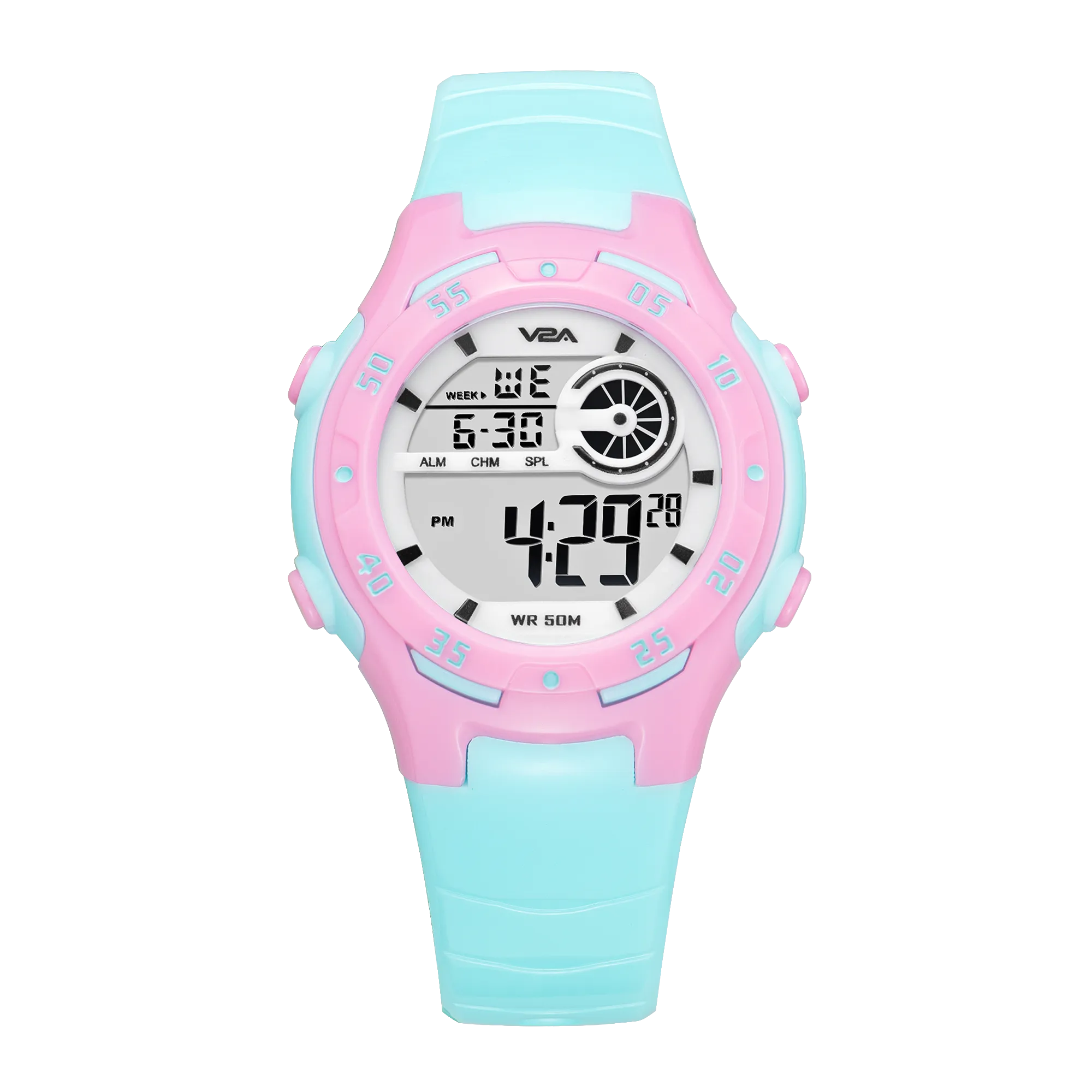 V2A Digital 5ATM Waterproof Kids Sports Watch for Girls
