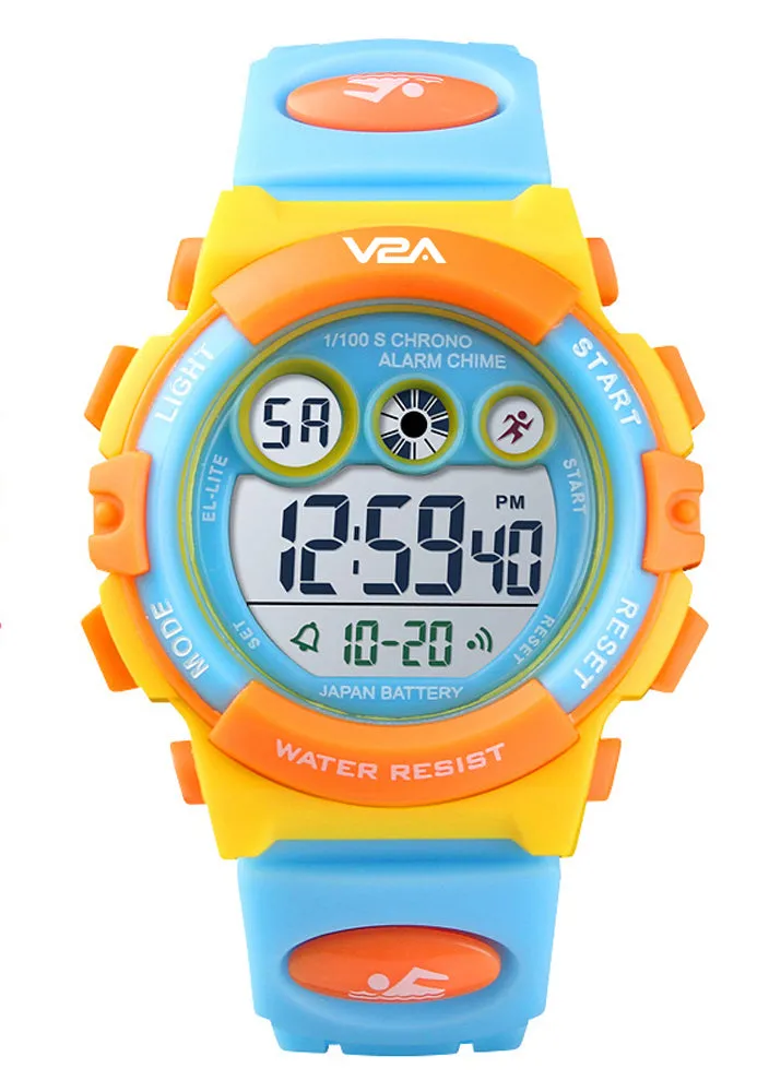 V2A Digital Kids Sports Watch with 7 Color