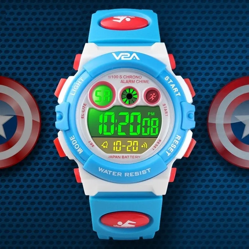 V2A Digital Kids Sports Watch with 7 Color