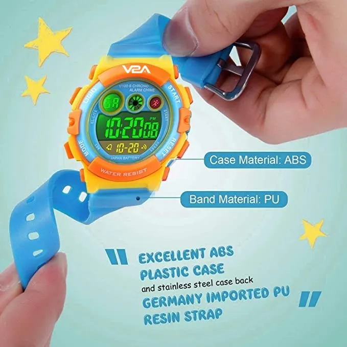 V2A Digital Kids Sports Watch with 7 Color