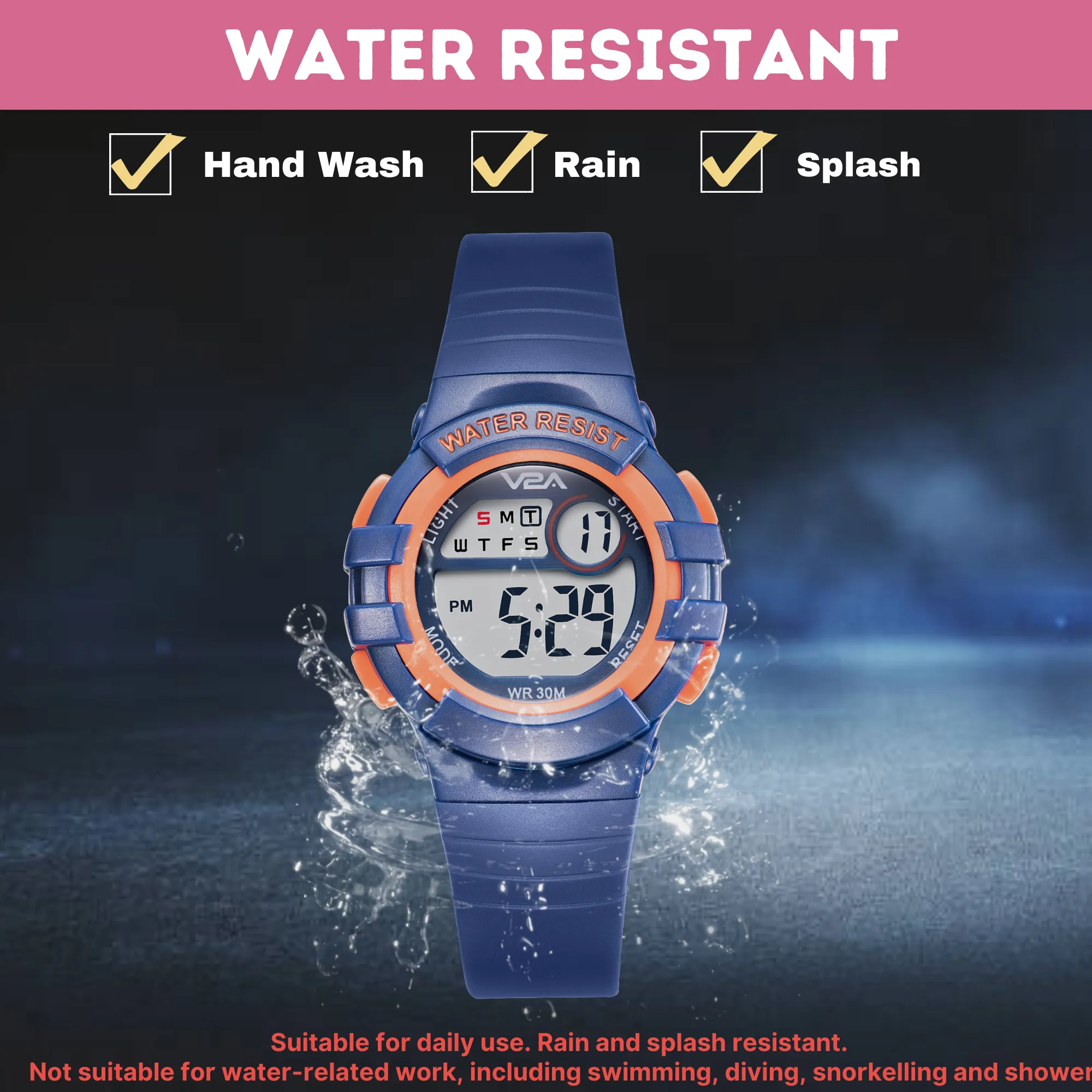 V2A Digital Watch for Boys ?Kids Between 3 to 10 Years of Age Multi-Functional 30 M Waterproof Digital Sports Watches for Boys| Watch for Kids Age 3 5 6 7 8