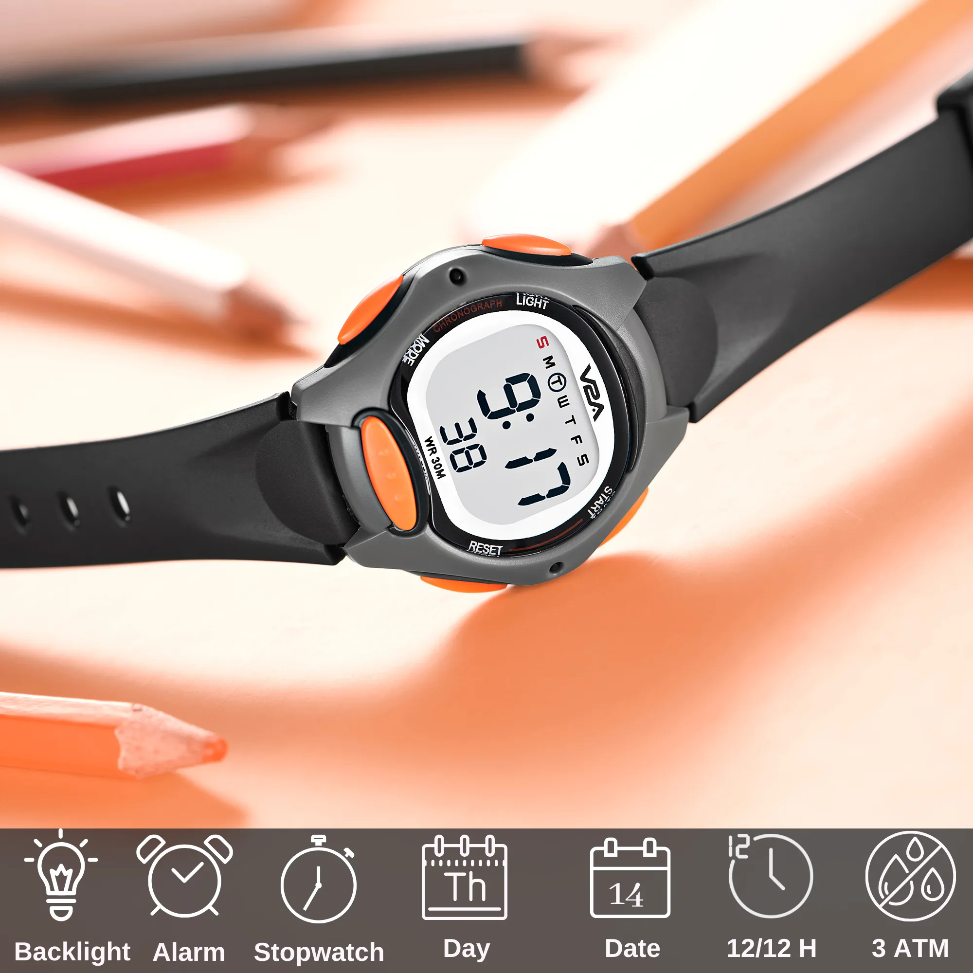 V2A Digital Watch for Boys ?Kids Between 3 to 10 Years of Age Multi-Functional 30 M Waterproof Digital Sports Watches for Boys| Watch for Kids Age 3 5 6 7 8