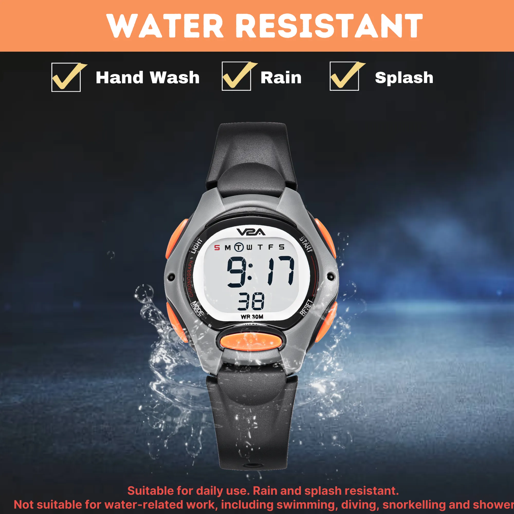 V2A Digital Watch for Boys ?Kids Between 3 to 10 Years of Age Multi-Functional 30 M Waterproof Digital Sports Watches for Boys| Watch for Kids Age 3 5 6 7 8