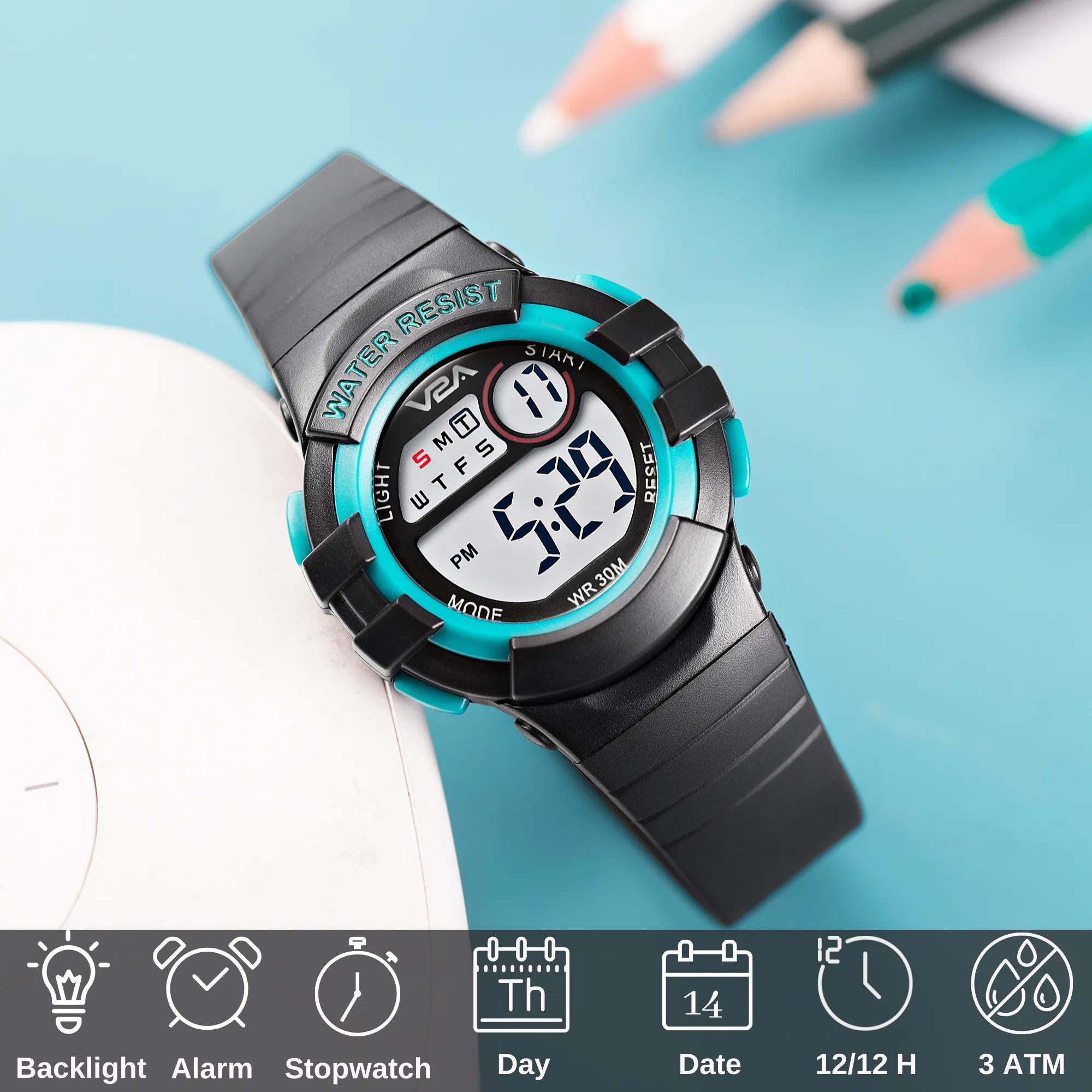 V2A Digital Watch for Boys ?Kids Between 3 to 10 Years of Age Multi-Functional 30 M Waterproof Digital Sports Watches for Boys| Watch for Kids Age 3 5 6 7 8