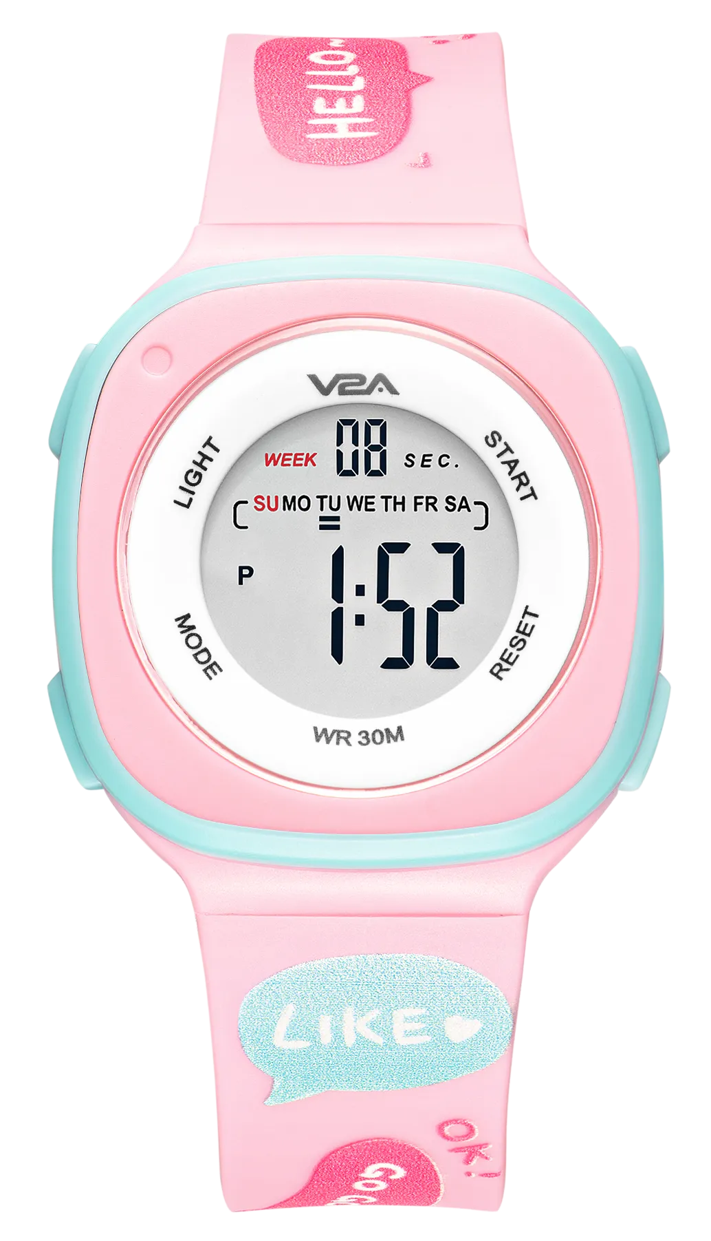 V2A Digital Watch for Girls ?Kids Between 4 to 14 Years of Age Multi-Functional 30 M Waterproof Digital Sports Watches for Girls | Digital Watch for Girls age 4 5 6 7 8 9