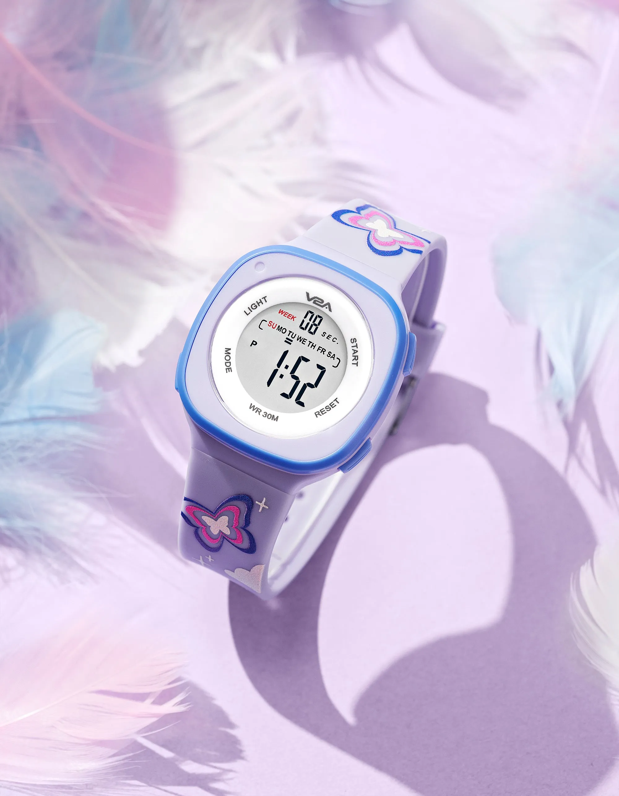 V2A Digital Watch for Girls ?Kids Between 4 to 14 Years of Age Multi-Functional 30 M Waterproof Digital Sports Watches for Girls | Digital Watch for Girls age 4 5 6 7 8 9