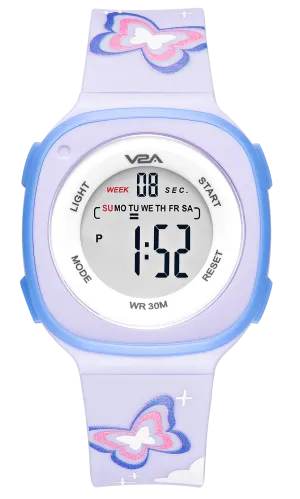 V2A Digital Watch for Girls ?Kids Between 4 to 14 Years of Age Multi-Functional 30 M Waterproof Digital Sports Watches for Girls | Digital Watch for Girls age 4 5 6 7 8 9
