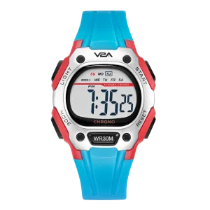 V2A Digital Water Resistant Kids Blue and Orange Sports Watch for Boys | Watch for Kids Boys | Kids Watches for Boys | Watches for Kids boy