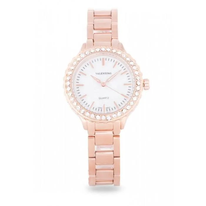 Valentino 20121960-ROSE GOLD GOLD - MOP DIAL STAINLESS BAND Watch For Women