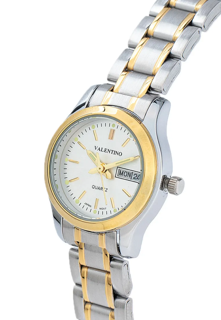 Valentino 20122423-TWO TONE - SILVER DIAL Stainless Steel Strap Analog Watch for Women