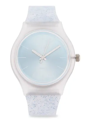 Valentino Rubber Strap Analog Watch for Women 20122094-BLUE GLITTER NUMBER