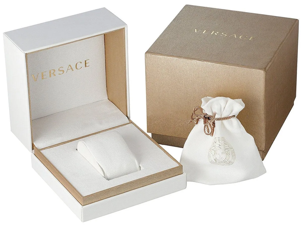 Versace PALAZZO EMPIRE 39mm Black Leather Womens Watch VCO060017