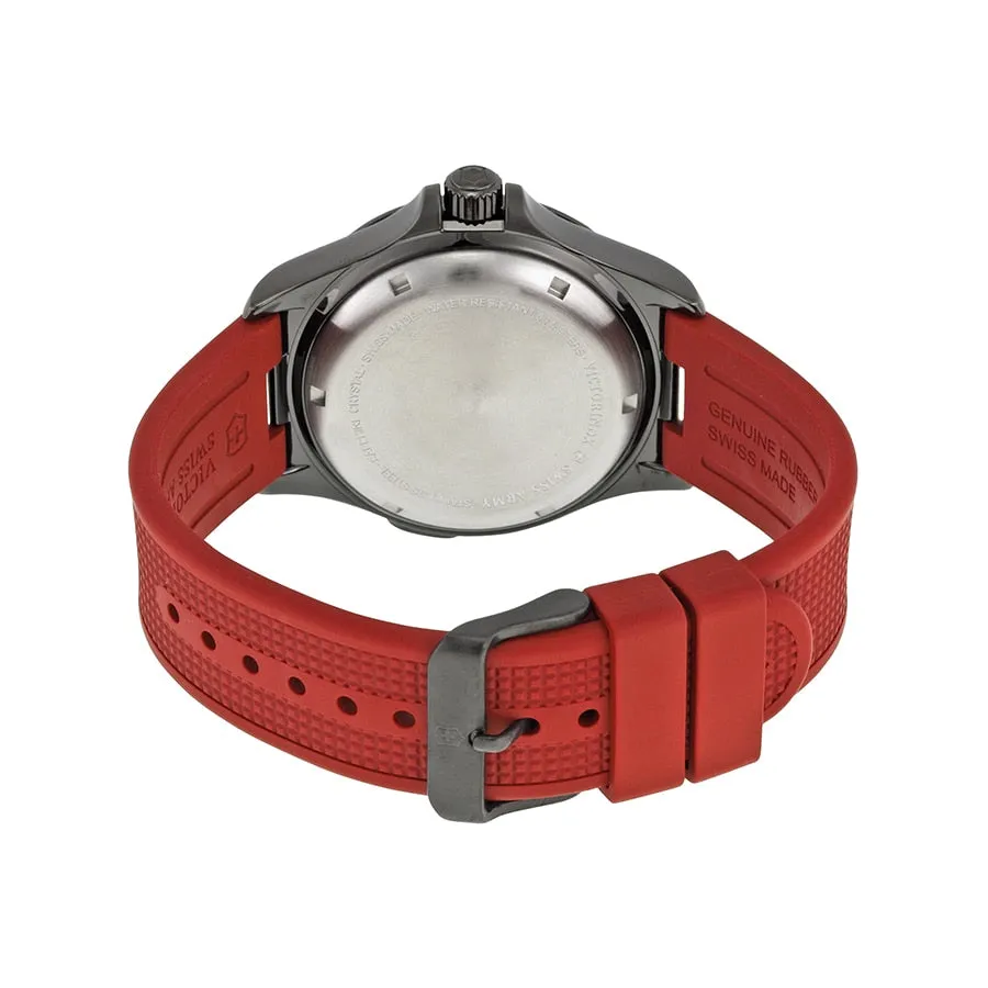 Victorinox 241717 Swiss Army Mens Night Vision Red Rubber Strap Watch