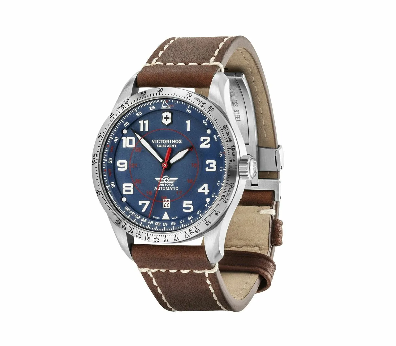 Victorinox Airboss Mechanical Blue Dial Mens Watch 241887