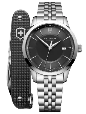 Victorinox Alliance Black Dial Stainless Steel 241801.1 Mens Watch