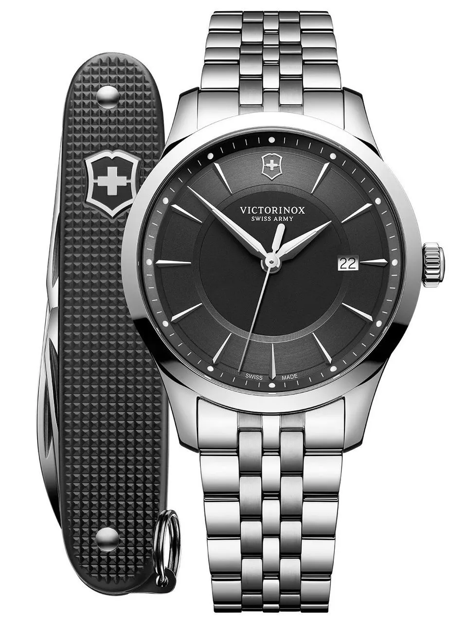 Victorinox Alliance Black Dial Stainless Steel 241801.1 Mens Watch