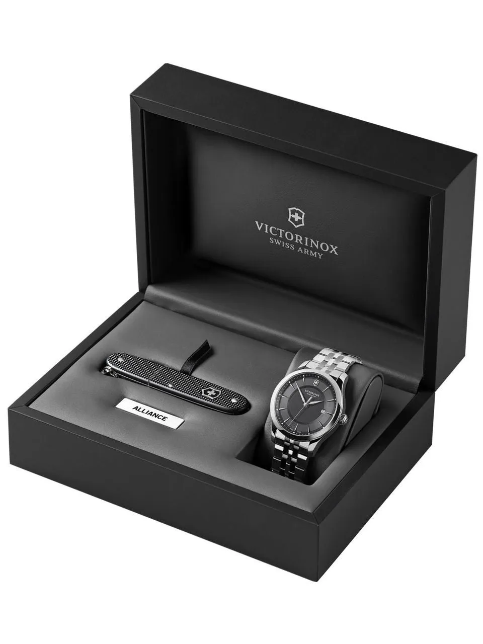 Victorinox Alliance Black Dial Stainless Steel 241801.1 Mens Watch